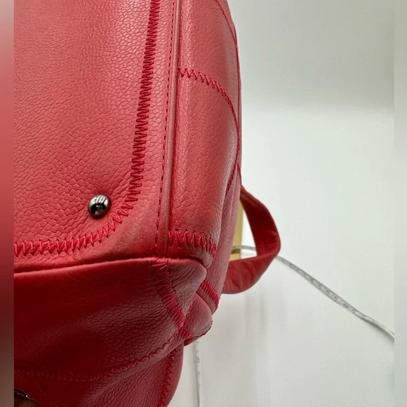 Chanel-Authentic- Caviar Leather Chocolate Bar Cube Shoulder Bag - Coral - Picture 14 of 17